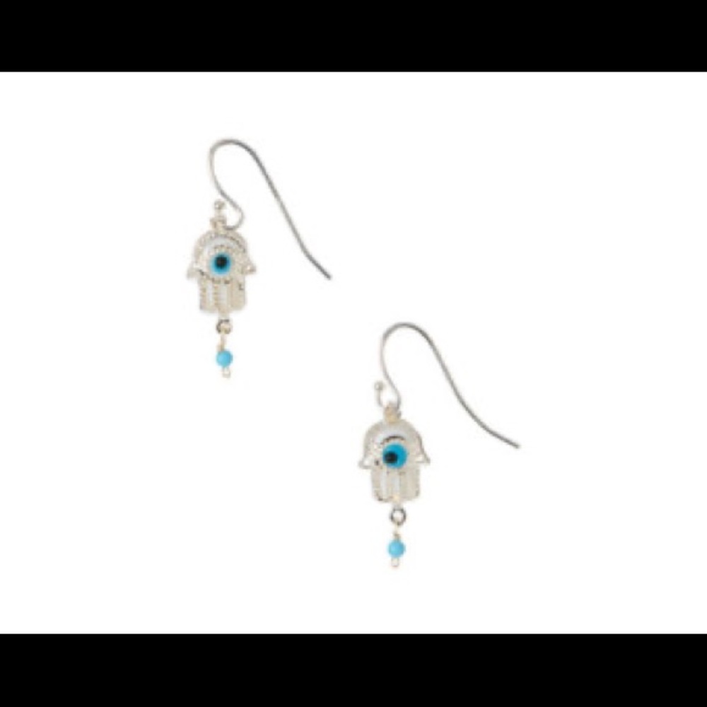 Giu Giu Boutique Hamsa Sterling Silver Earrings